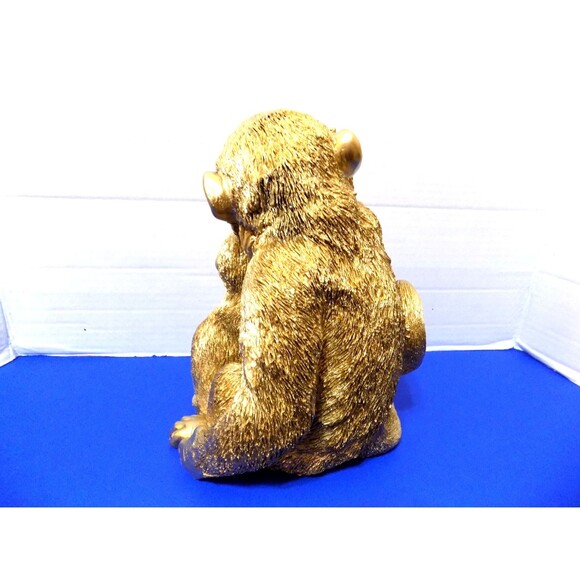 NEW Monkey & Baby Ape Statue Figurine Home Decor Chimp Gorilla - Picture 4 of 6